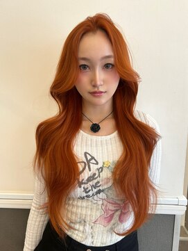 ログ オモテサンドウ(L.O.G OMOTESANDO) オレンジベージュハッシュカットレイヤーカット