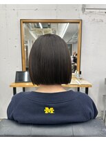ソーソー(SoSo)&nbsp;シンプルぱつっとボブミルクティーブロンド