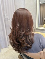 ラメル(RAMEL) ふわふわロングレイヤー+ブラウンぴんく