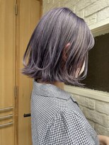 ニア 清澄白河(nir)&nbsp;〈清澄白河 半個室〉切りっぱなしボブ/パープルシルバー