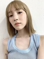 キラ 渋谷(KILLA)&nbsp;切りっぱなしボブとハイトーンベージュお洒落ヘアー！