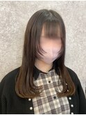 ハッシュカット/フルバング/似合わせカット/レッドブラウン