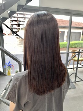 ヘアー アイス 御器所本店(HAIR ICI) 縮毛矯正ロング♪コスメストレート髪質改善ココアベージュ
