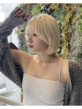 アリエッタ ギンザツー(ARIETTA GINZA2) aRietta執印*ハイトーンカラー×切りっぱなしボブ