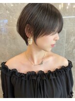 エニ 自由が丘(ENi)&nbsp;黒髪/グレーベージュ/レイヤーロング/前髪パーマ[自由が丘駅]