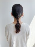 金箔ヘアアレンジ