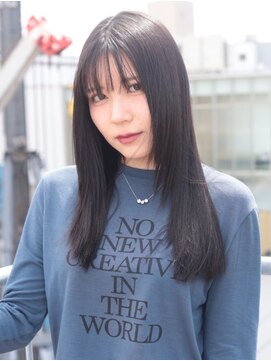 キャパ セントラル 天神 大名店(CAPA central) 美髪ロングストレート　顔周りレイヤー　シースルーバング