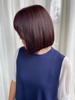 ヘアーアンドスパ フェリーチェ ミチ 野田屋町店(HAIR&SPA felice MICHI) 【feliceMICHI　豊田 希美】レッドブラウン　丸みボブ　透明感