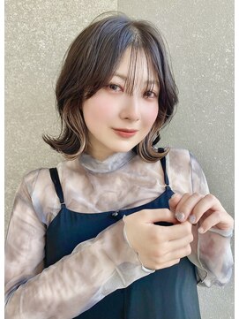 レーヴバイロンド 仙台(Reve by Lond) 韓国風レイヤーボブ髪質改善縮毛矯正ワンレンネビージュ仙台前髪