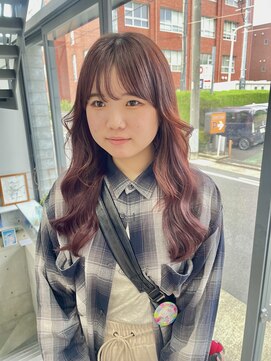 ヘアー アイス 御器所本店(HAIR ICI) 大人可愛いナチュラルシールエクステナチュラルピンク