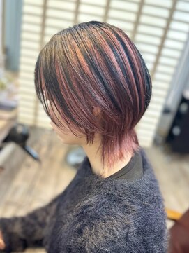 ラウラアンドロー(LAURA&RO) アンブラカラーケアブリーチピンクウルフレイヤーマッシュ