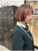 ハイライト/デザインカラー/ピンクボブ[札幌美容室LINDA]