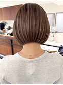 表参道ボブ白髪ぼかしハイライトショートボブカット30代40代