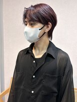 メンズサロン トレヘアー 京都烏丸店(tRe hair)&nbsp;ブルーブラック　フェザーパーマ　サーフカール　センターパート