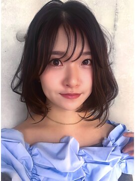 クーエフー(coo et fuu) 小顔秋カラー愛されショートボブヘーゼルブラウン大人可愛い