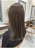 【ブリーチなしダブルカラー】透明感ベージュ