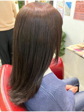 イングレス(INGRESS) 縮毛矯正とカラーを同じ日に！深みカラーのツヤツヤストレート