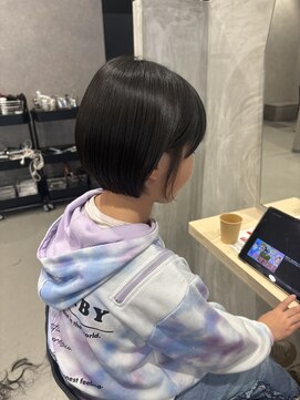 フレーム スクエア 乾かすだけでまとまる♪お子様ショートボブ!