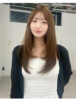 ユーフォリア 銀座本店(Euphoria)&nbsp;ロングレイヤー 韓国ヘア 透明感ブラウン