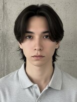 エイチ メンズ(H) 坊主フェードメンズショートソフトモヒカンバレイヤージュメンズ