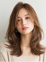 ロッソ 大橋店(Rosso) ふんわりブラウンのくびれセミロング【大橋】