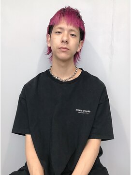 ヴィレッタ(VIRETTA) ツーブロックウルフ × ネオンピンク