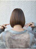 【零也】ぱつっとボブとグレージュカラー