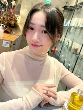 ロンドシェリ 仙台(Lond Cheri) 斜めバング×韓国風美髪×髪質改善/グレージュカラー[仙台]