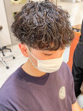 キャンバス バイ ネオリーブ 横浜西口(Canvas by neo.) 波巻きパーマ 波巻きスパイラル 刈り上げマッシュ ツーブロック