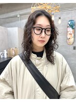 テトヘアー(teto hair)&nbsp;ミディアムウルフパーマ　くるくる　スパイラルウェーブ