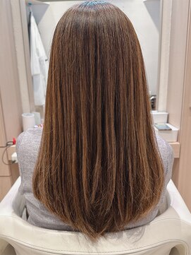 コーエン(cowen) 大人かわいい柔らかい縮毛矯正ひし形ロングレイヤー40代50代60代