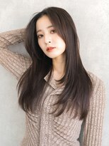 エレノア 渋谷公園通り店(Eleanor)&nbsp;暗髪アッシュブラウンカラー ロングレイヤースタイル