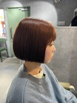 ウル(uru)&nbsp;☆お客様style☆オレンジベージュ×ミニボブ