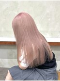 ホワイトピンク/髪質改善/ダブルカラー/ケアブリーチ/ハイトーン