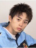 ベリショスパイキーショートべリーショートアップバングメンズ