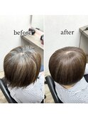 【髪質改善】気になりずらい白髪ぼかし【立川】