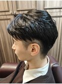 ツーブロックセンターパート