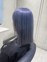 アソビセカンド 原宿(ASOBI 2nd) ダブルカラー/黒髪/ボブルフ/ネビージュ/原宿/前髪/ペールブルー
