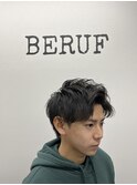 清潔感のある爽やかなアップバング×ニュアンスパーマ!!