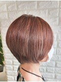 ボブ×白髪ぼかしハイライト×ヘアマニキュア/30代40代50代60代