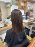 セミロング切りっぱなしストレート