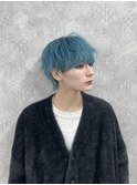 ハイライト/マッシュパーマ/ウルフ/アッシュブラック/渋谷駅