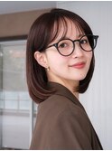 似合わせカット ダークアッシュ 大人ガーリー ボブ 髪質改善