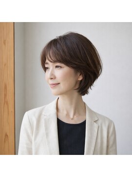 スープレックス ヘアーデザイン(SOUPREX HAIR DESIGN) ミセスエアリーショートボブ　20代 30代 40代 50代 60代髪質改善