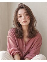 サンク(thank)&nbsp;大人の抜け感シフォンベージュレイヤーセミディ