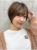 大人美人くびれショート×白髪ぼかし