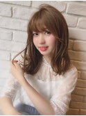 ペールベージュセクションカラーグラデーションカラー/錦糸町