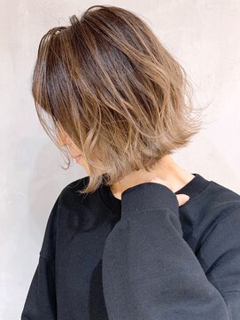 アイティー バイ アルバム 中野店(IT by ALBUM) ハイライトグラデーション_セミウェットウェーブ_ba283614