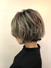 ビー オン ディー ヘア 池袋(BonD hair) バレイヤージュ☆プラチナグレイ【池袋/髪質改善/ハイライト】