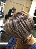 ハイライトでも艶やか明るい白髪ぼかし染め/ミスエッセンス山田